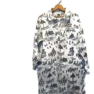 Lands End Women's Size 1X 16W-18W 100% Cotton Holiday Theme Night Sleep Shirt